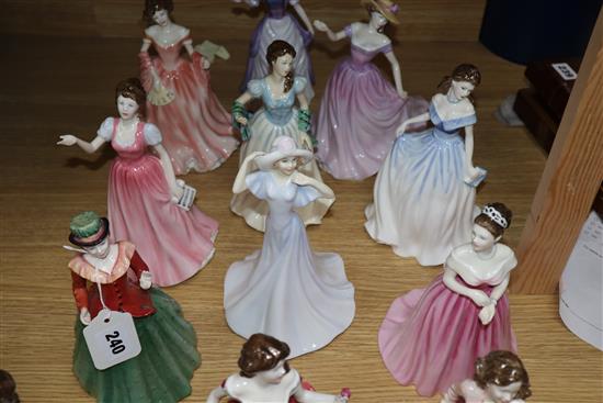 Twelve Royal Doulton and other figures of elegant ladies